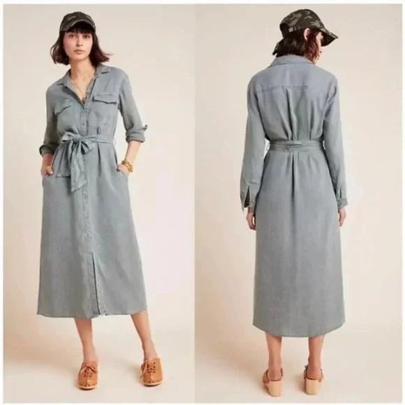 Moving Sale! 💘 By Cloth & Stone Chambray Hearth Shirtdress - Picture 4 of 10